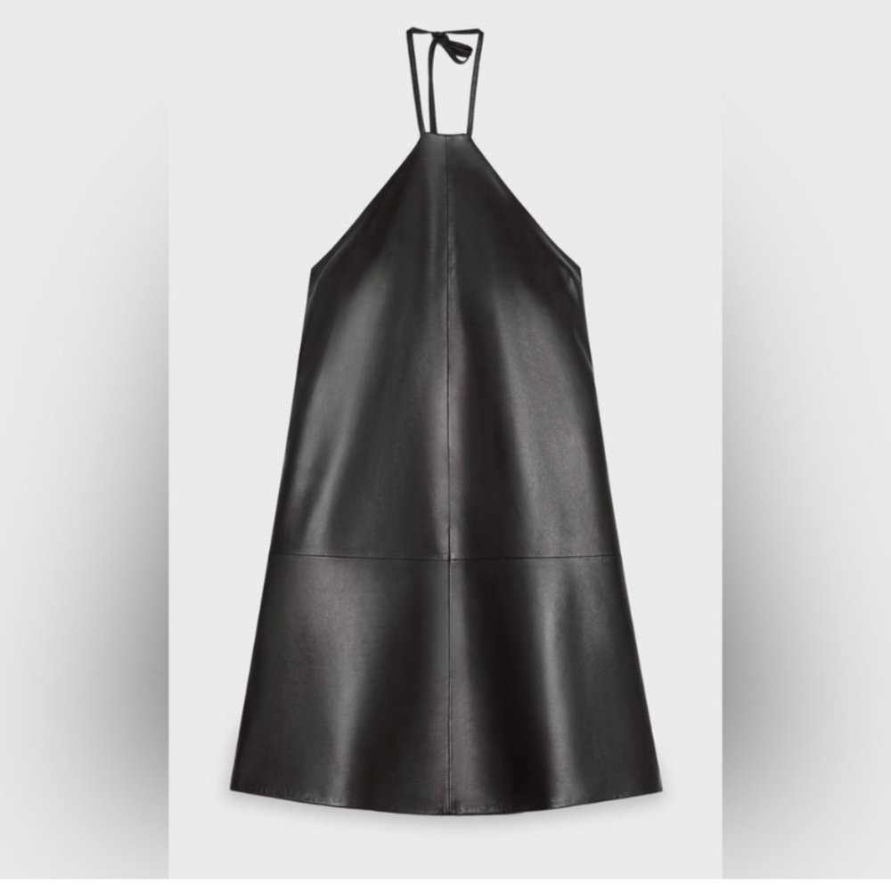 Genuine leather halter dress by Steven Meuse for Zara